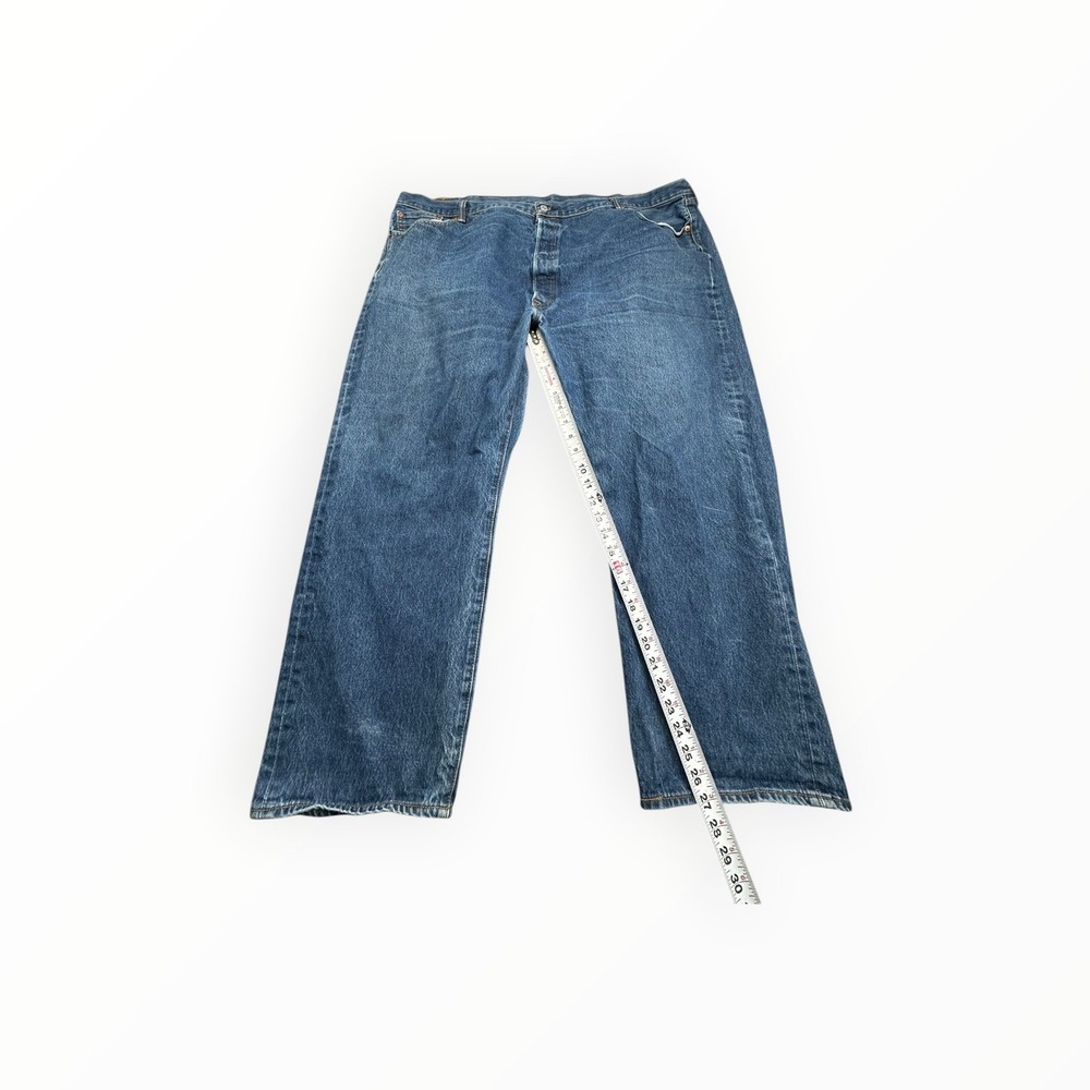 Levi's Jeans Mens 52 Blue 501 Original Fit Straight Leg Button Fly Denim Pants - Picture 8 of 15